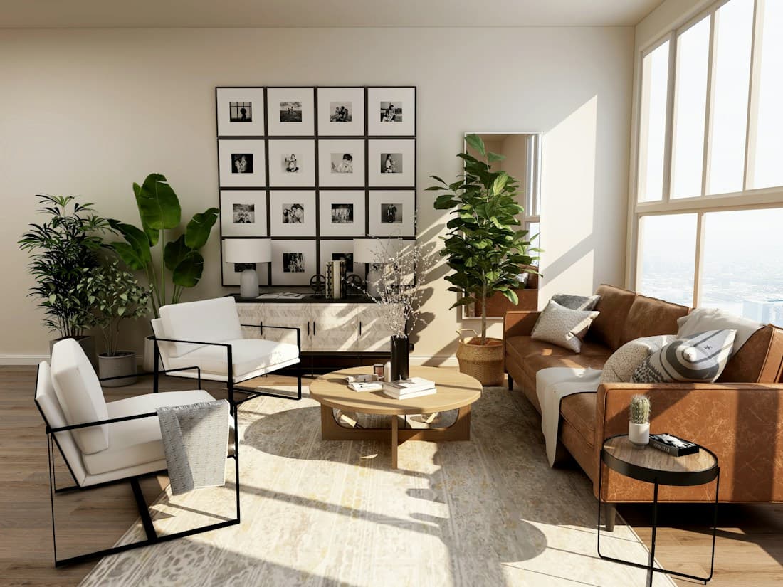 Comfortable, clean residential living room